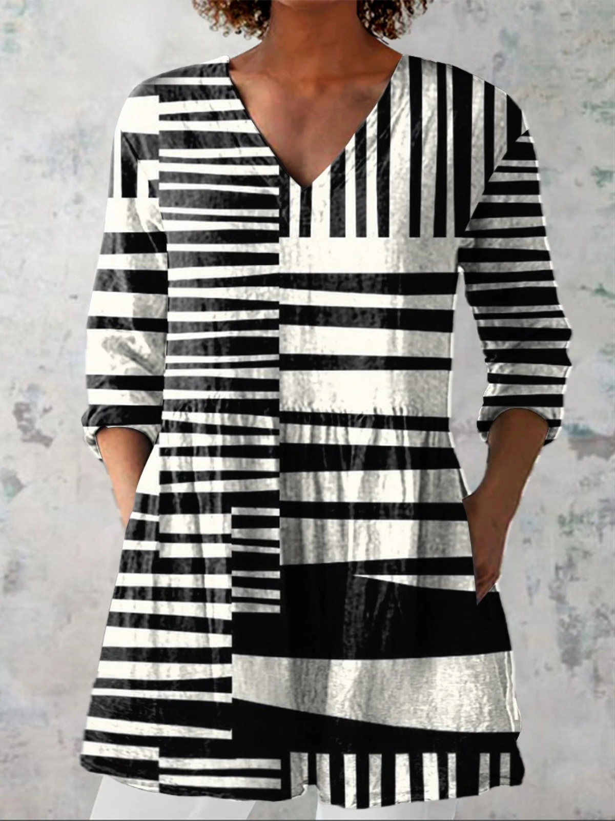 Deborah | Longline V-Neck Blouse