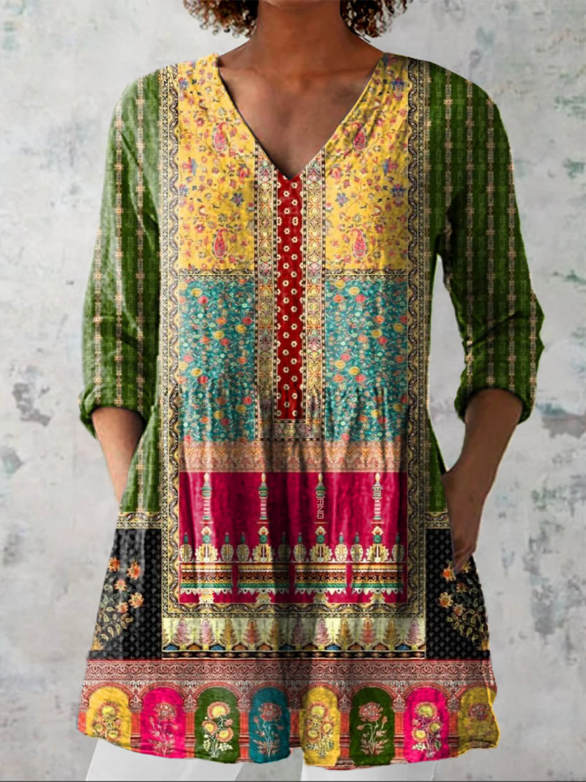 Janet | Longline V-Neck Blouse