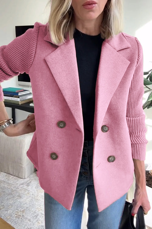 Sorelle | Elegant Knit-Sleeve Blazer