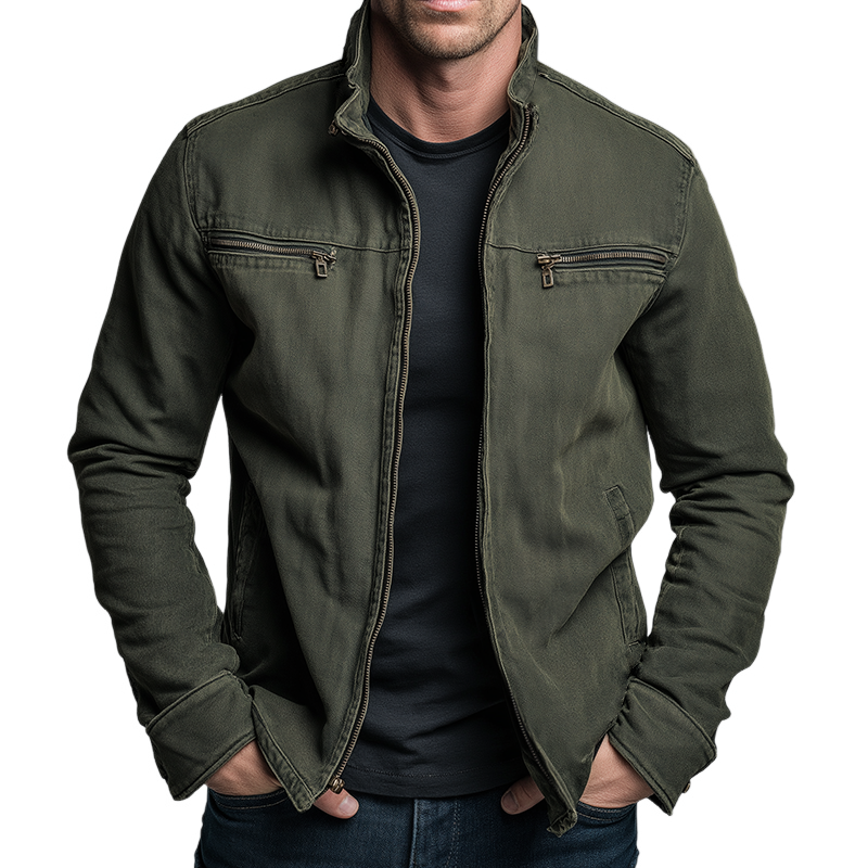 Dean | Vintage Cotton Zip Jacket