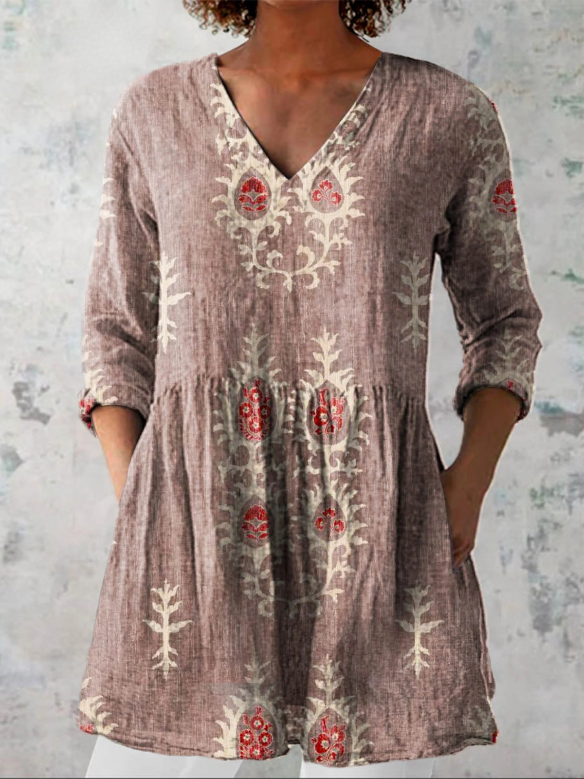 Elizabeth | Longline V-Neck Blouse