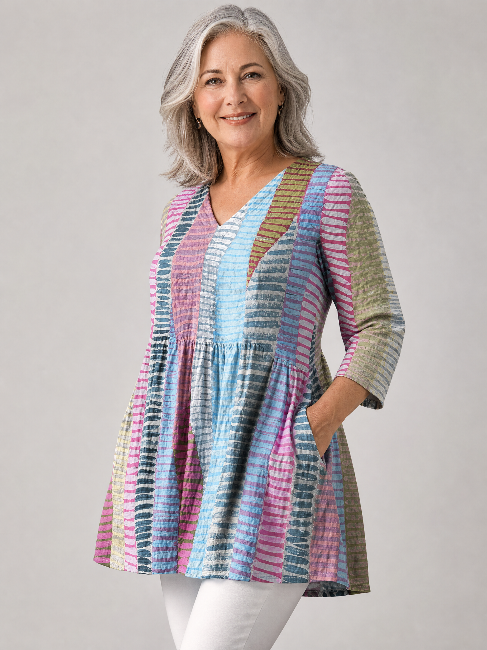 Carol | Longline V-Neck Blouse