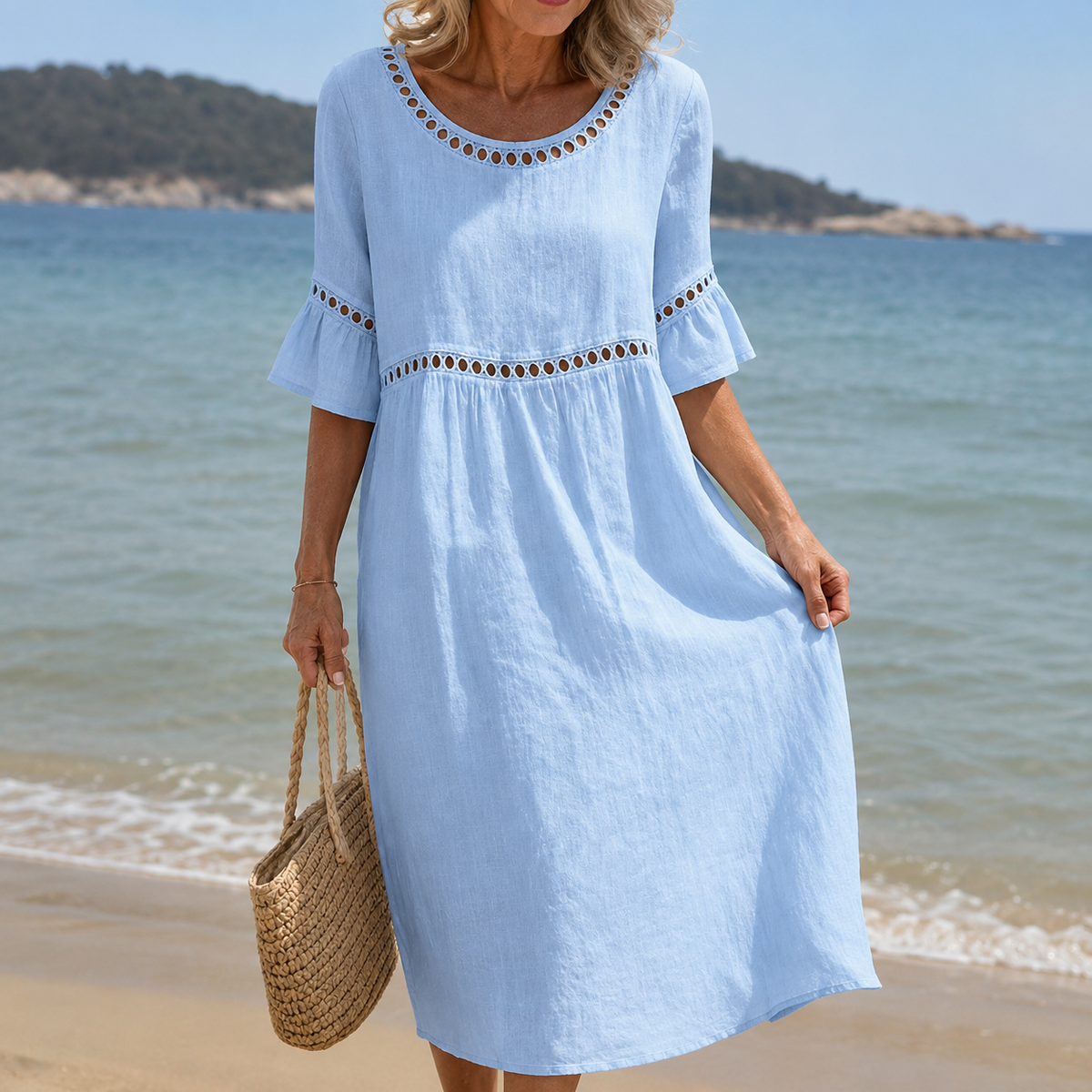 Hélène | Flattering Linen Maxi Dress