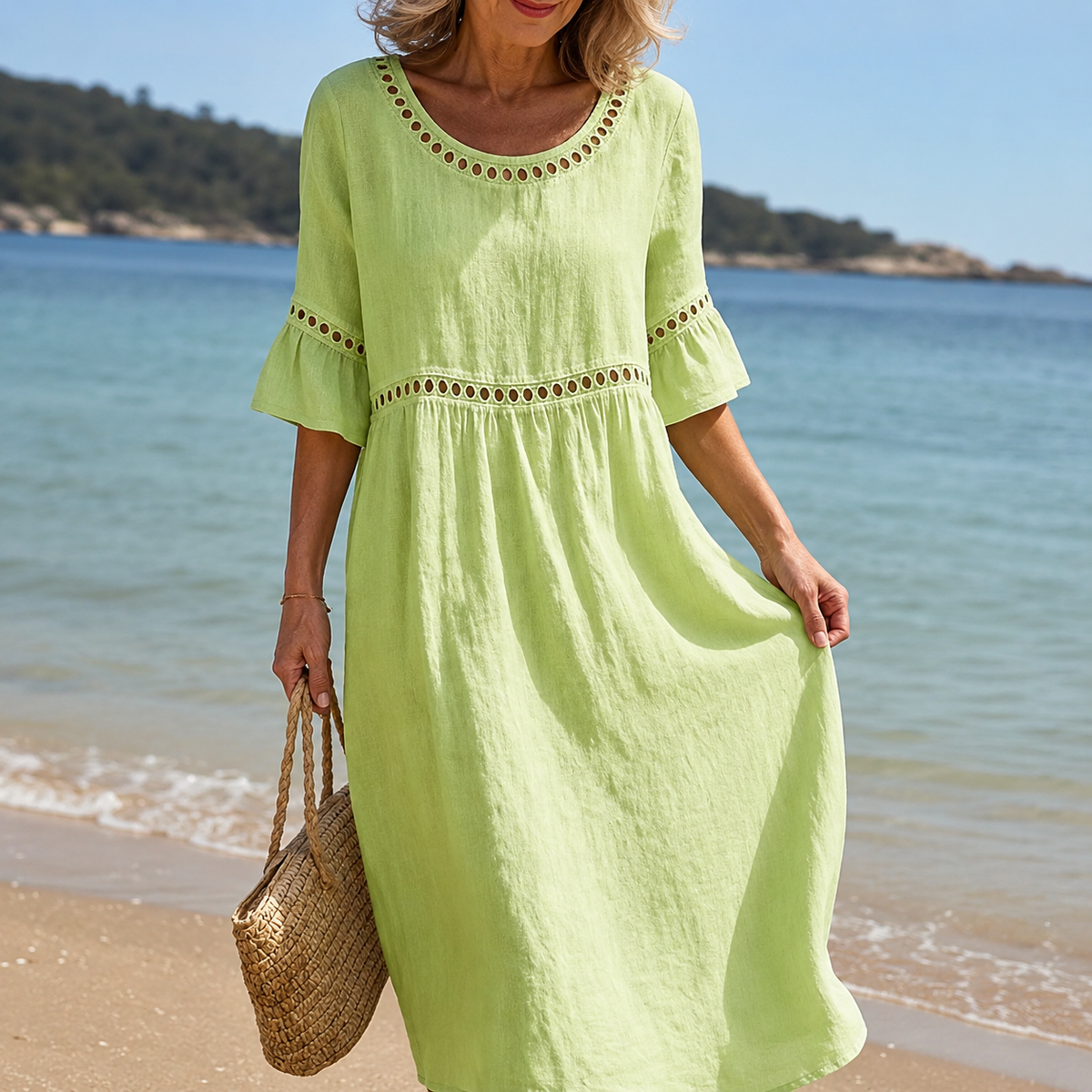 Hélène | Flattering Linen Maxi Dress