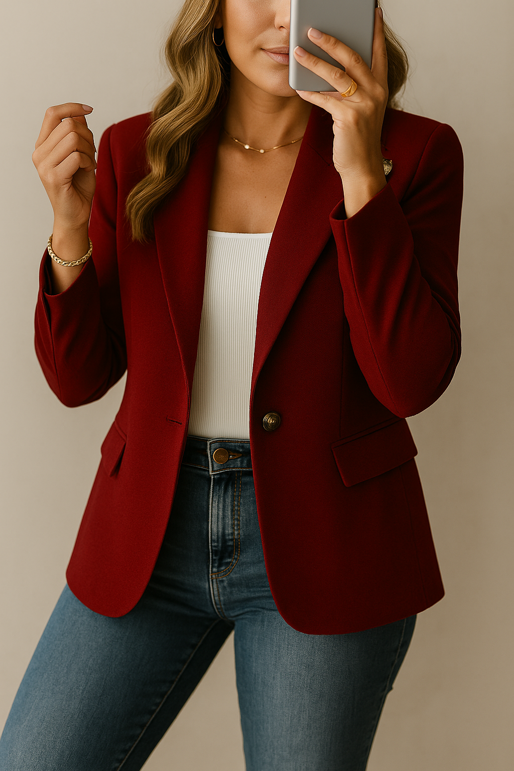 Tatiana | Elegant Blazer with Button and Pockets