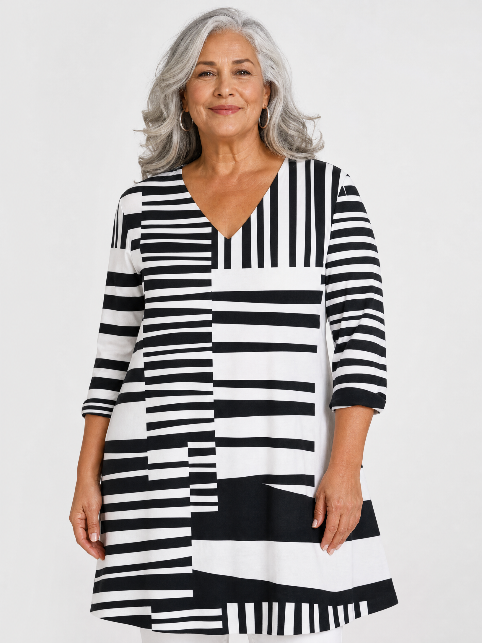 Deborah | Longline V-Neck Blouse