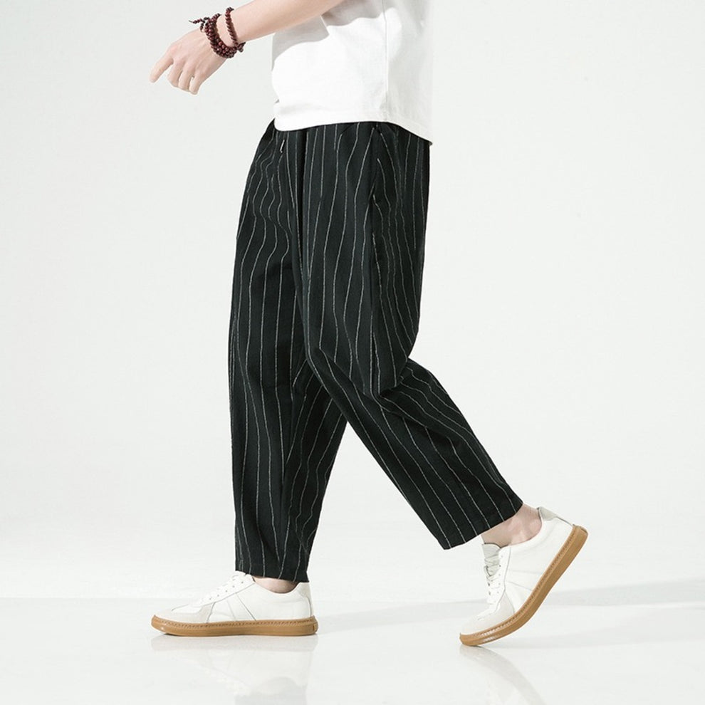 Brodie - Relaxed-Fit Striped Trousers