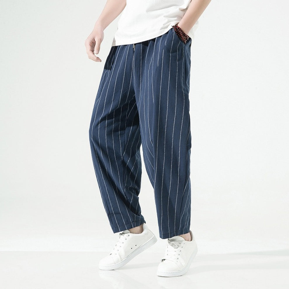 Brodie - Relaxed-Fit Striped Trousers