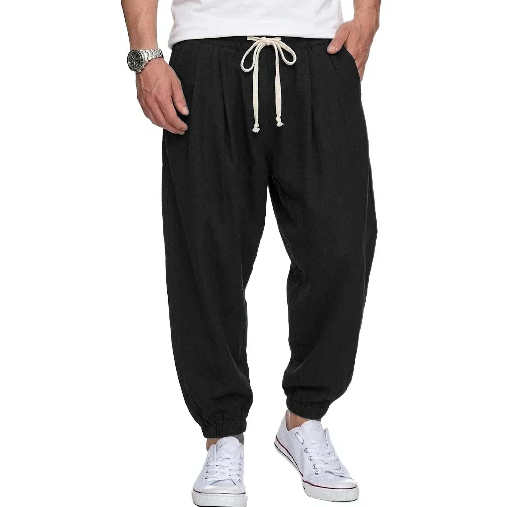 Isaac - Lightweight Drawstring Trousers