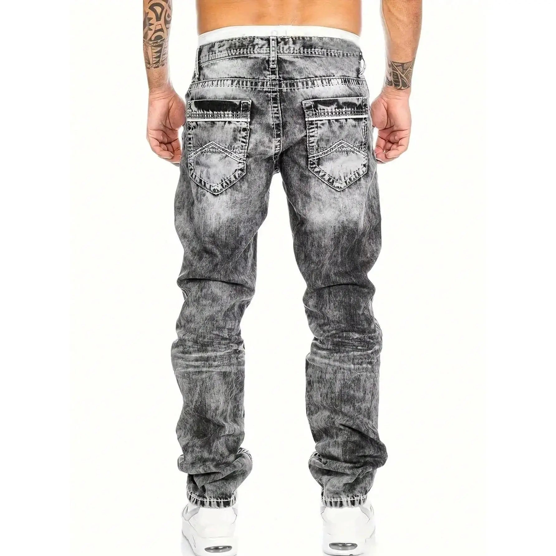 Dario - Vintage Wash Straight Leg Jeans