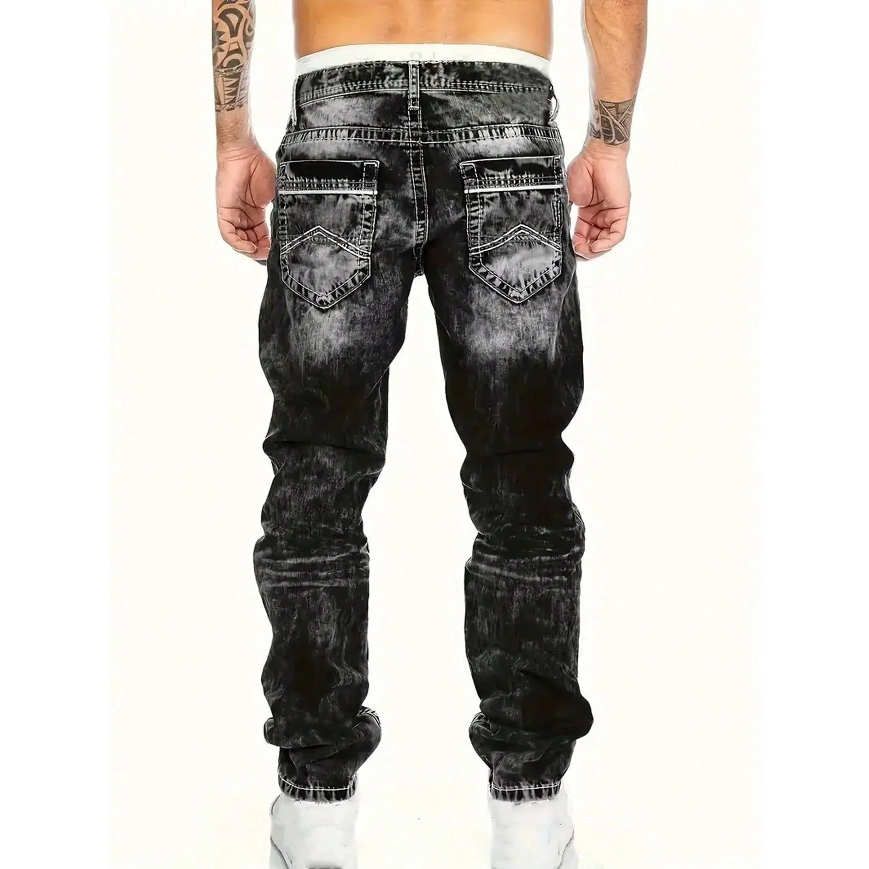 Dario - Vintage Wash Straight Leg Jeans