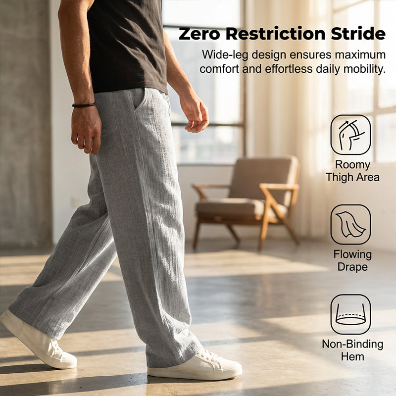 Callen - Lightweight Textured Straight-Cut Trousers